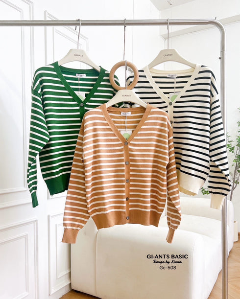 Trendy Knitwear Stripes Cardigan